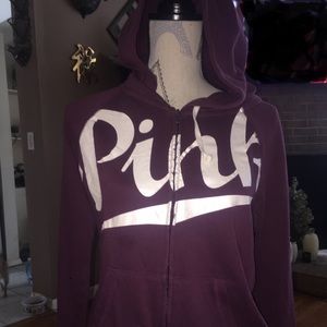Dark purple Vs pink zip up hoodie
